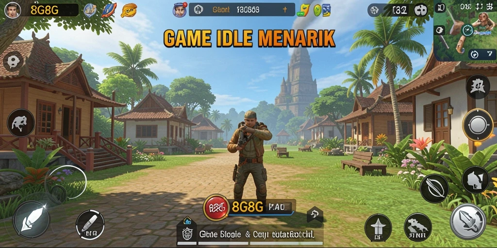 Tampilan gameplay menarik dari 8G8G dengan elemen Idle.