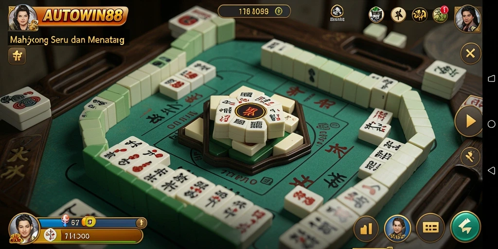 Tampilan screenshot game Mahjong AUTOWIN88 yang menampilkan gameplay yang seru.