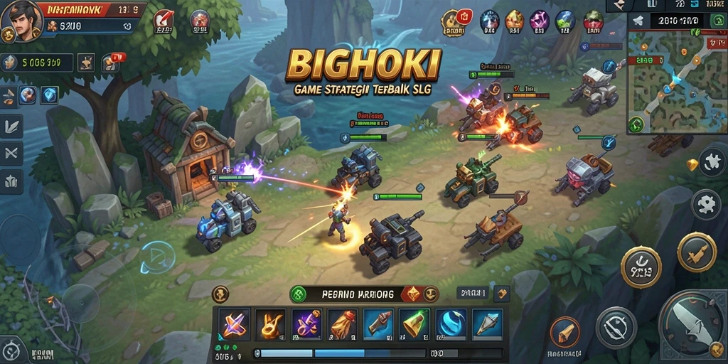 Tampilan gameplay BIGHOKI yang mendebarkan dan strategis.