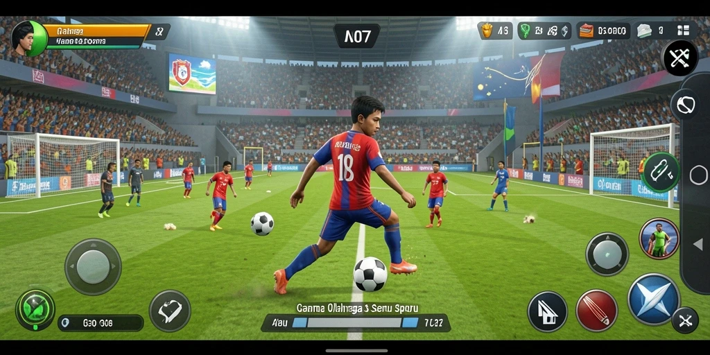Screenshot C0077 menampilkan aksi seru dalam permainan olahraga.