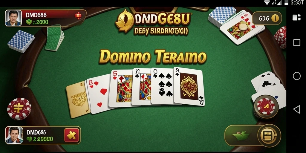 Screenshot utama DMD686 menampilkan gameplay Domino yang menarik.