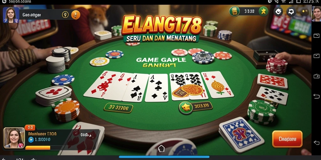 Screenshot gameplay ELANG178 menampilkan momen seru bermain Gaple.