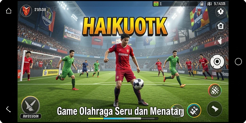 Tampilan gameplay seru di HAIKUOTK dengan olahraga interaktif.