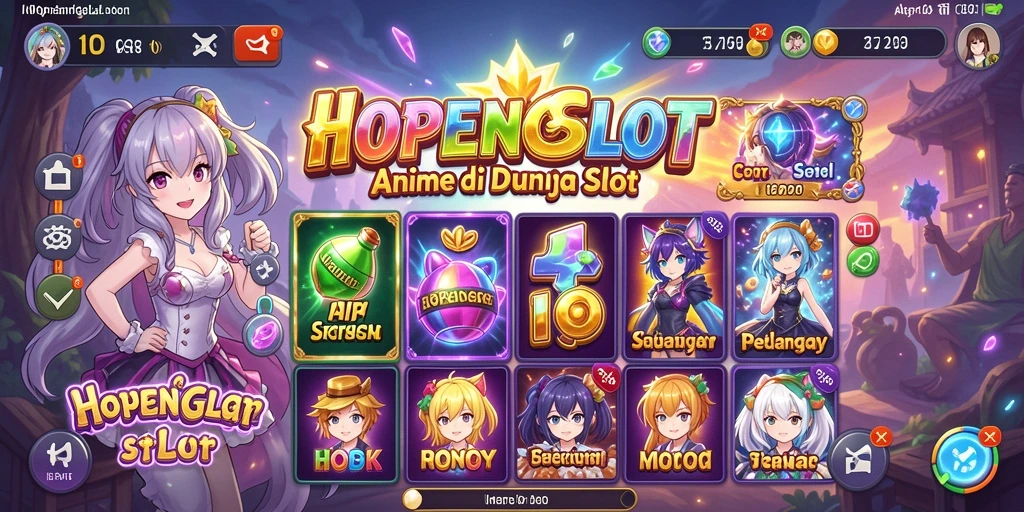 Tampilan gameplay menarik dengan karakter Anime yang berwarna-warni.