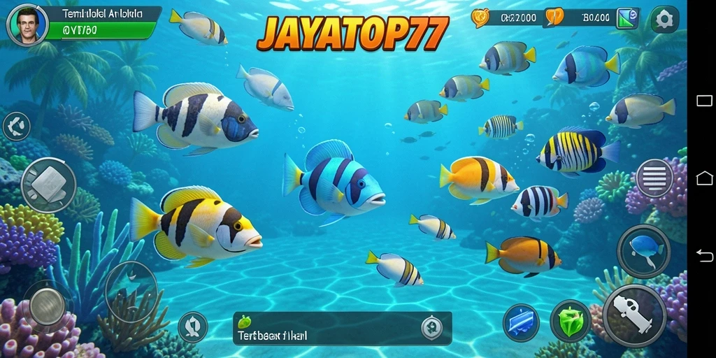 Gameplay seru dalam JAYATOP77 saat menangkap ikan.