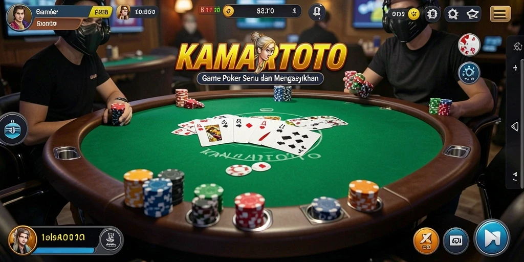Screenshot gameplay KAMARTOTO menampilkan aksi Poker yang seru