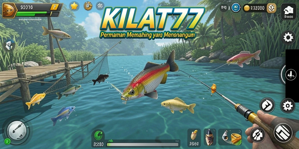 Screenshot KILAT77 menampilkan aksi memancing yang seru dan menegangkan.