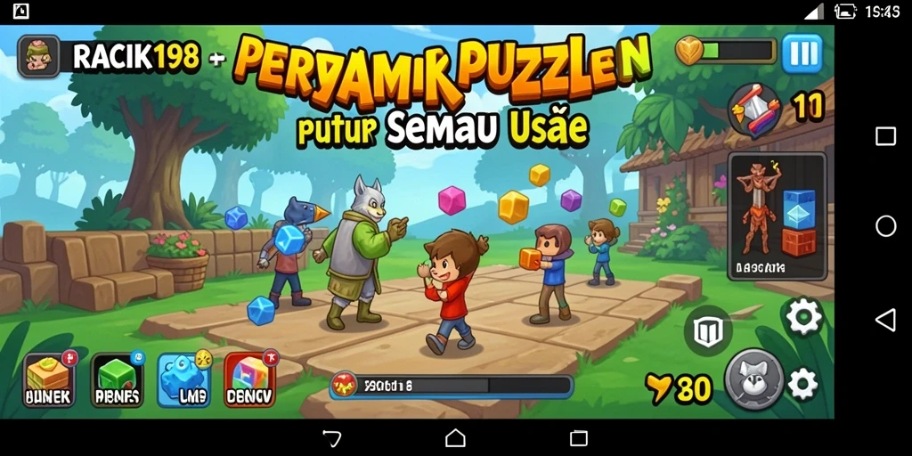Screenshot permainan RACIK198 menampilkan berbagai tantangan Puzzle yang menarik.