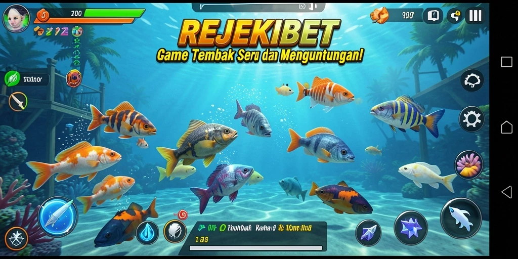 Gameplay menembak ikan yang seru dan menyenangkan di REJEKIBET.