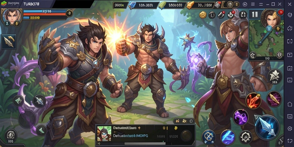 Tampilan gameplay menarik dari TURBO78 dalam dunia MMORPG yang dinamis.